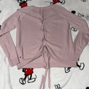 Lululemon Criss Cross Pink Sweater